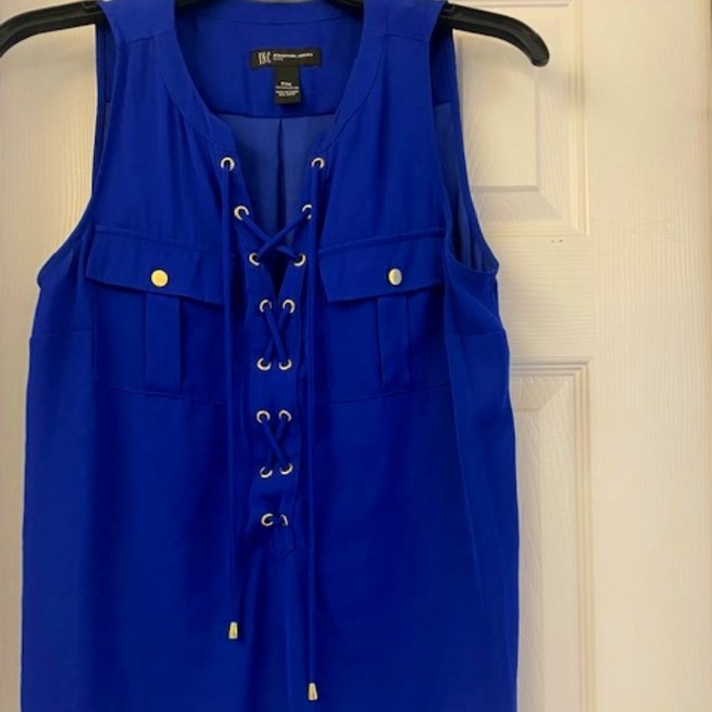 INC Blue Top Size Petite M